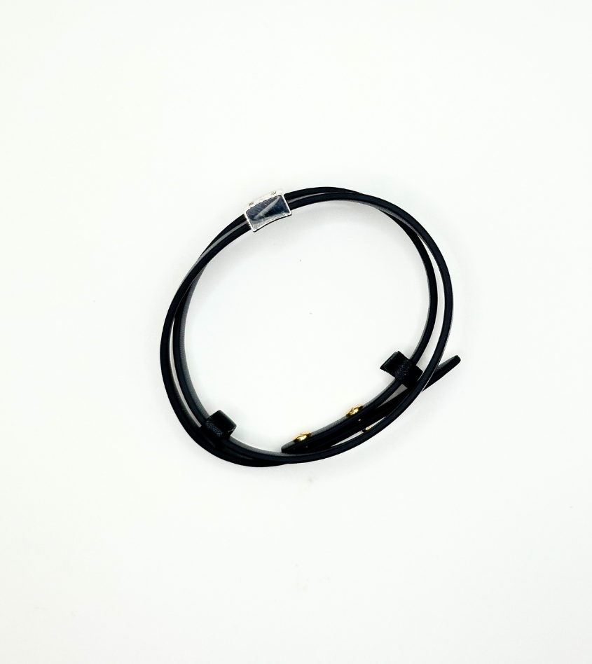 Leather Emblem Bracelet